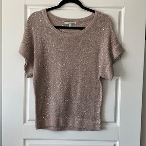 Women’s Sparkly Short Sleeve Sweater Top